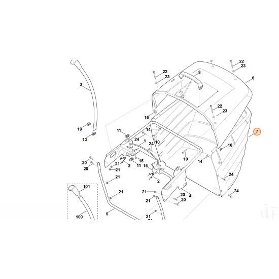 STIHL  Dolna część kosza na trawę 6160 703 9600